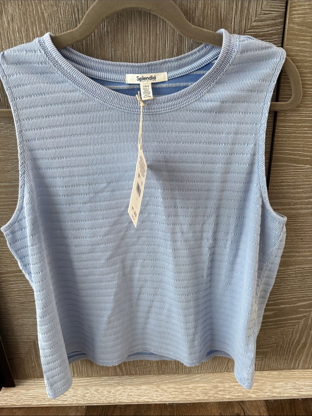 Splendid Periwinkle Blue New with Tags size large sleeveless top